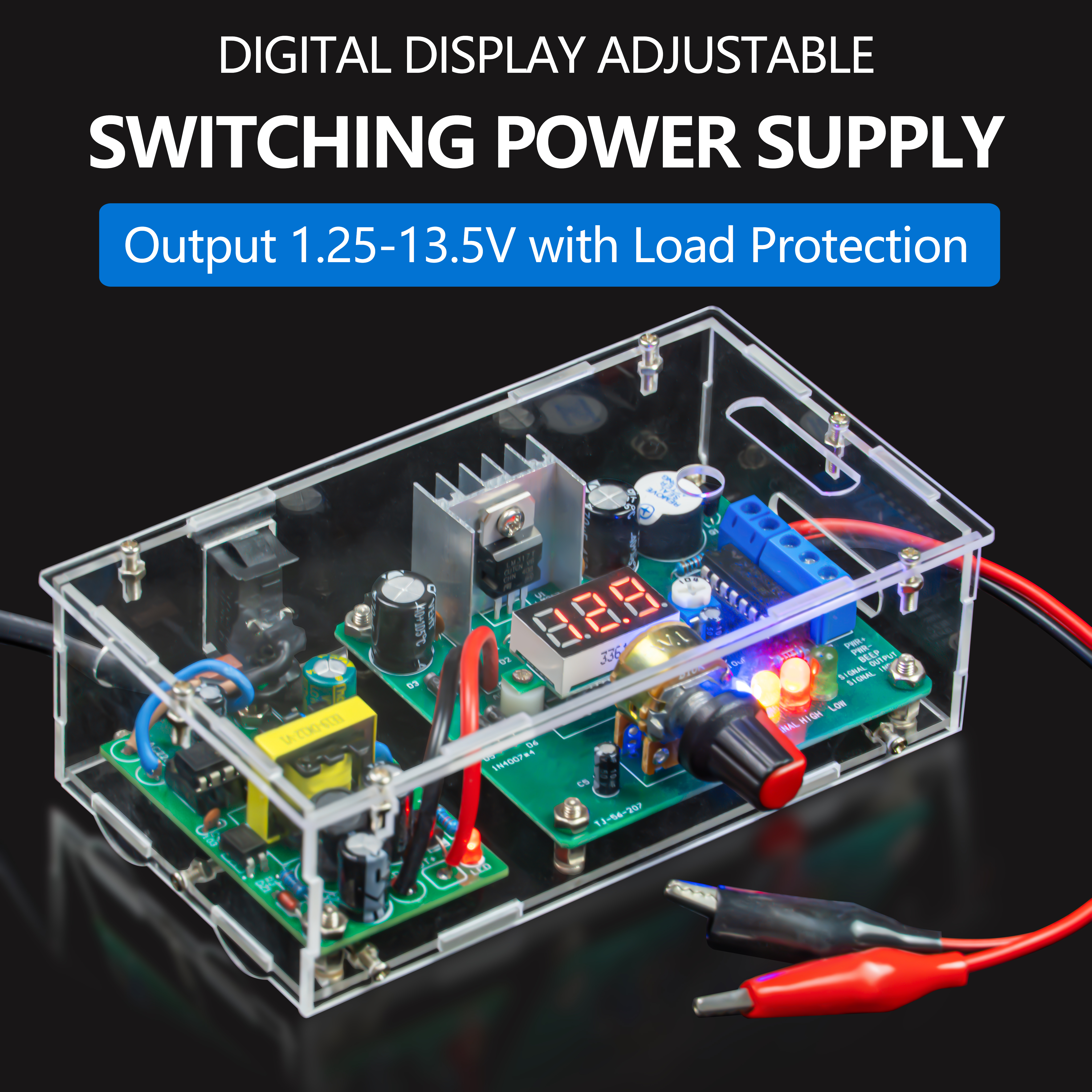 Lm317 Voltage Regulator - Digital Display Adjustable Switching Power Supply