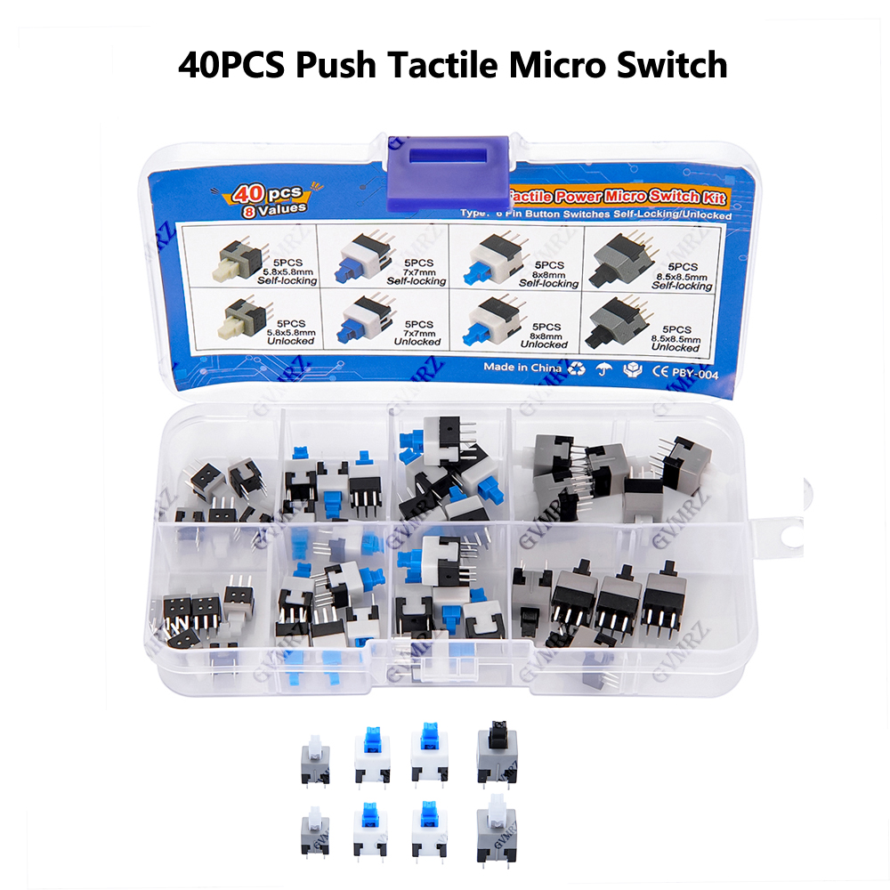 Diy Home Electronics - 40PCS 8Values Push Tactile Micro Switch
