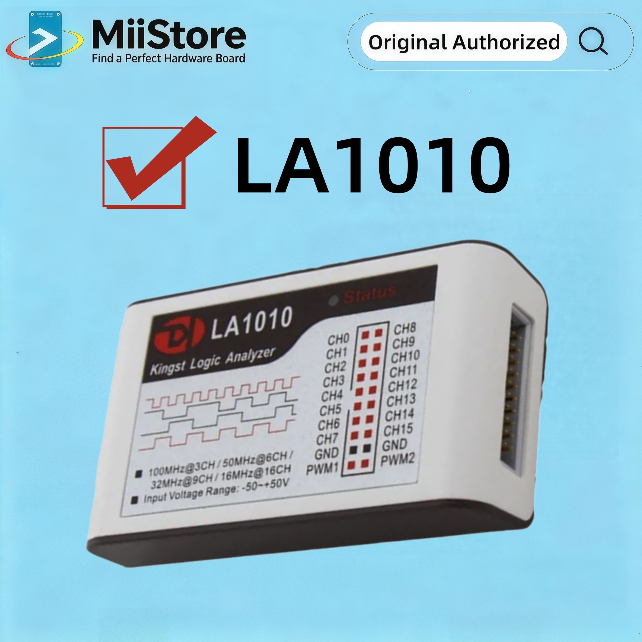Logic Analyzer Usb - Kingst LA1010 USB Logic Analyzer 100M
