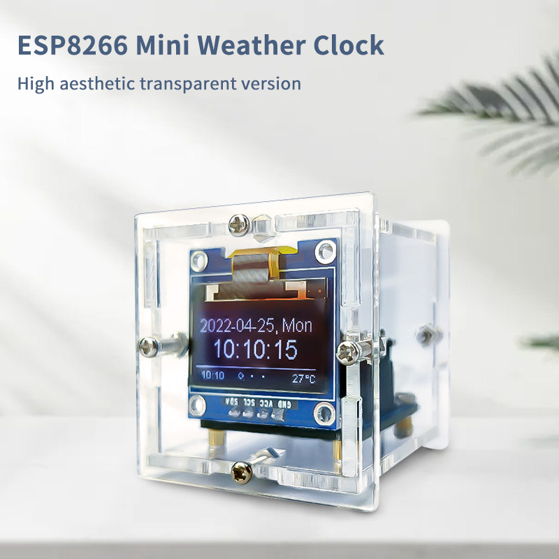 ESP8266 Mini Weather Clock Kit - مراجعة Diy Home Electronics وسعره