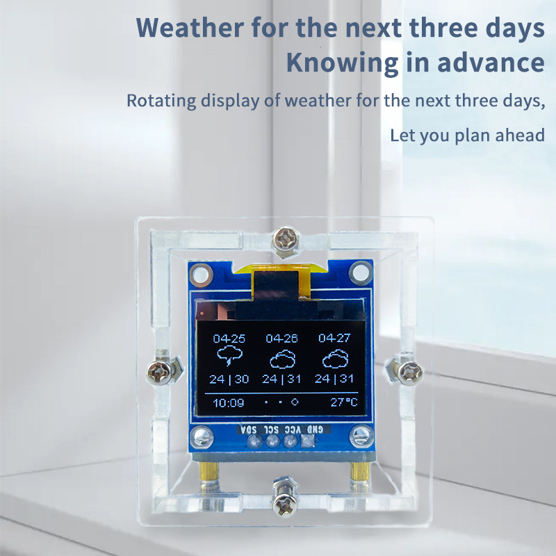 ESP8266 Mini Weather Clock Kit - مراجعة Diy Home Electronics وسعره