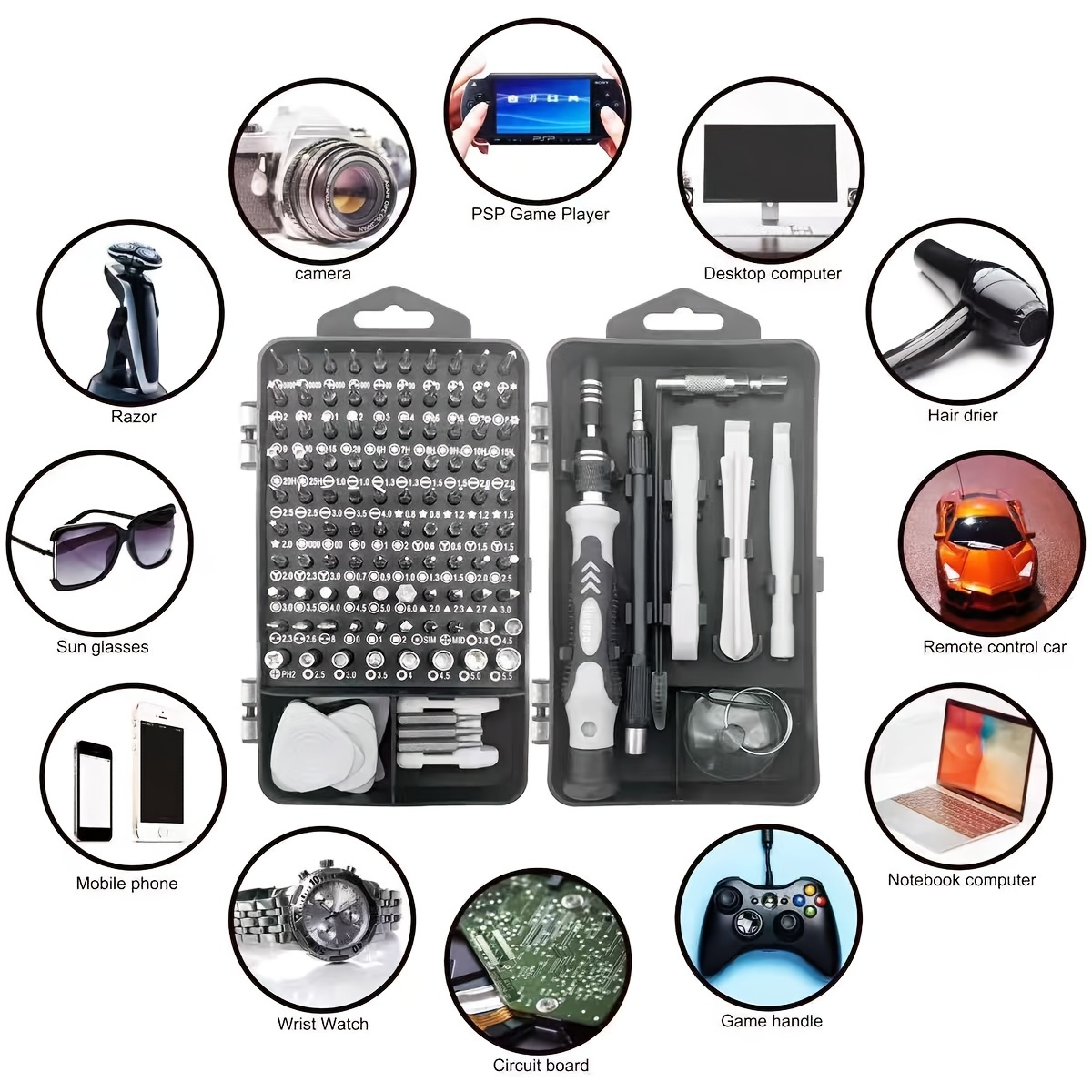 115in1 Screwdriver Bit Set, Hi - مراجعة Diy Electronics Components Kit وسعره