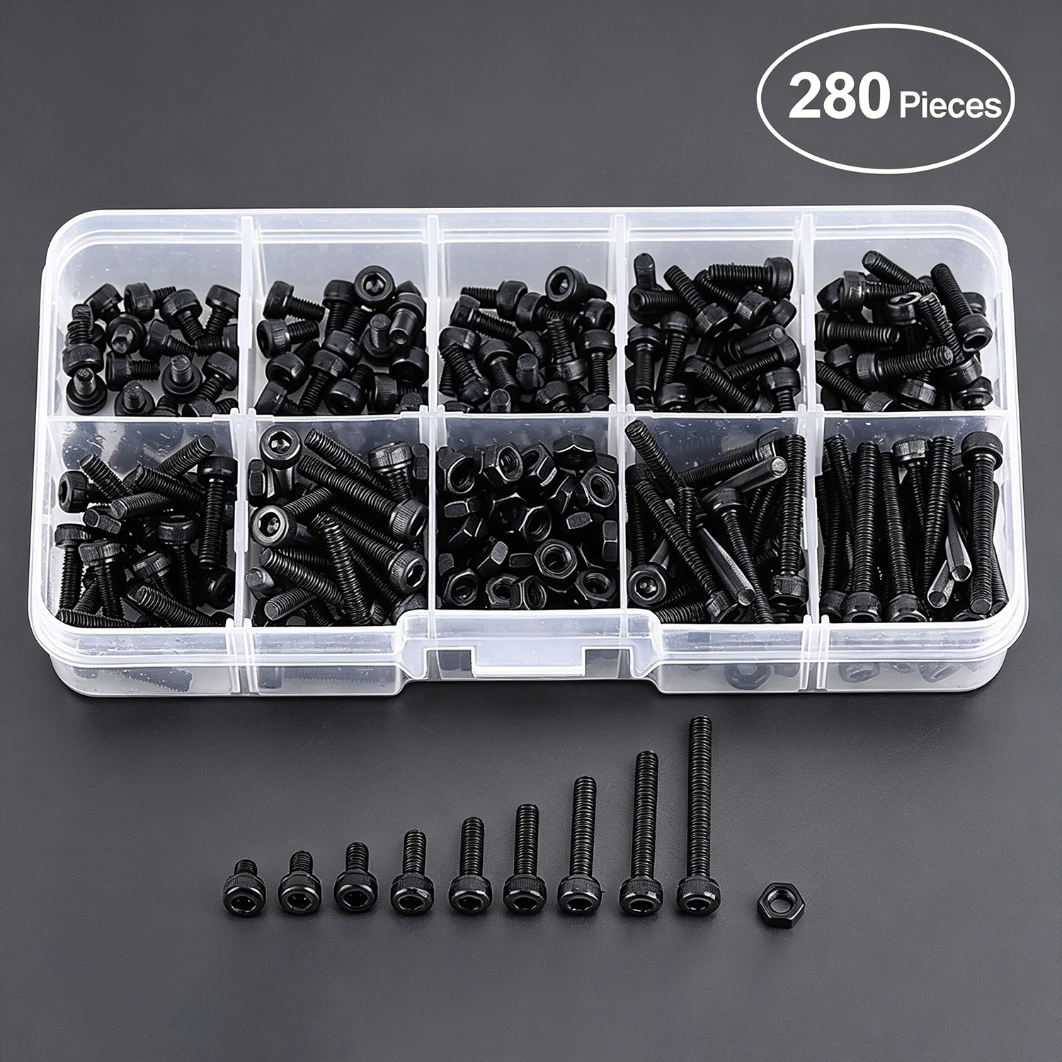 M3 Black Hex Socket Head Cap S - مراجعة Diy Electronics Components Kit وسعره