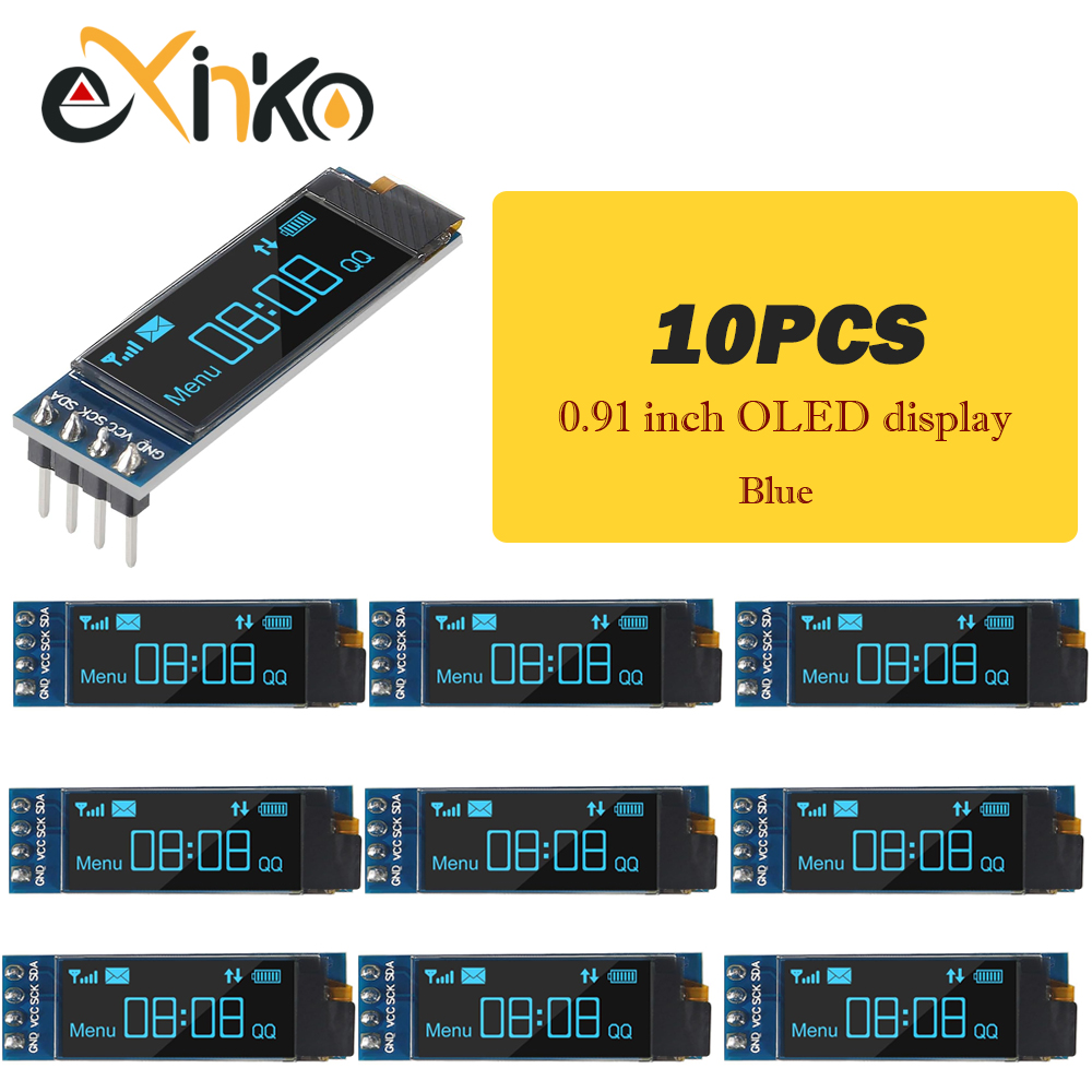 1-10pcs 0.91 inch OLED display - مراجعة I2C Lcd Display وسعره