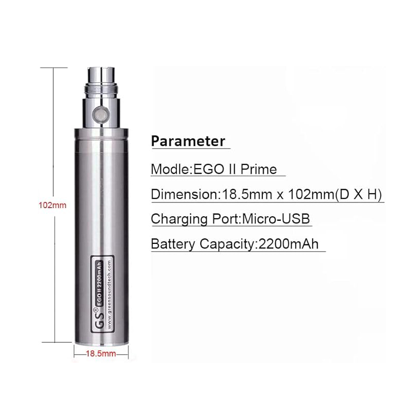 GS eGo II Prime Passthrough 22 - مراجعة Diy Vape Electronics وسعره