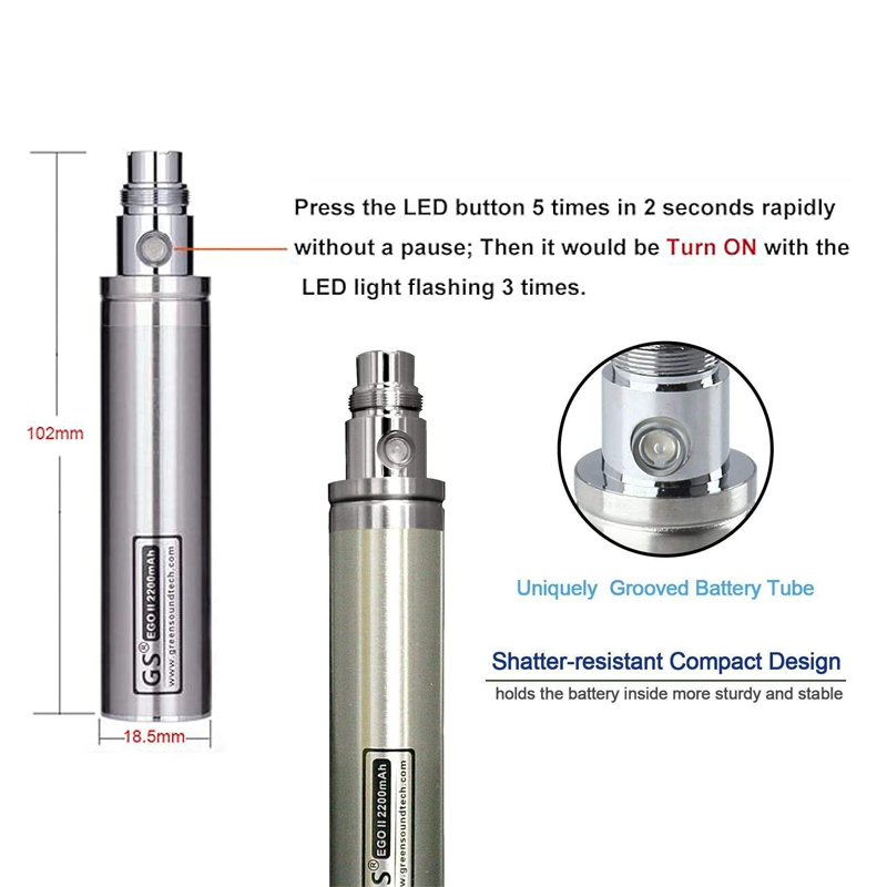 GS eGo II Prime Passthrough 22 - مراجعة Diy Vape Electronics وسعره