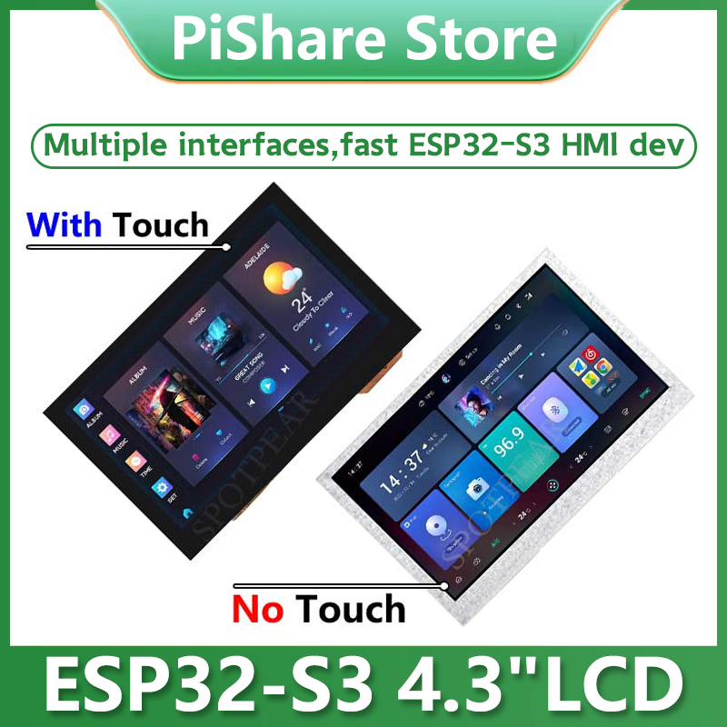 ESP32 S3 4.3inch LCD 800x480 C - مراجعة I2C Lcd Display وسعره