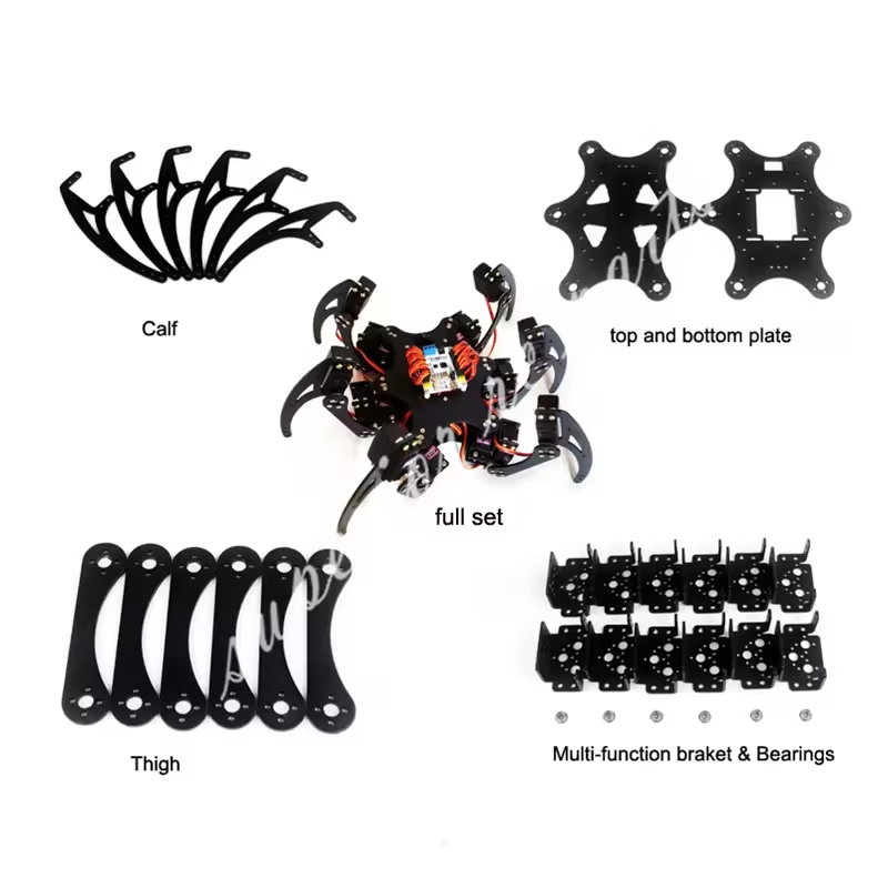 18 DOF Aluminium Hexapod Spide - مراجعة Diy Kit Elektronik وسعره