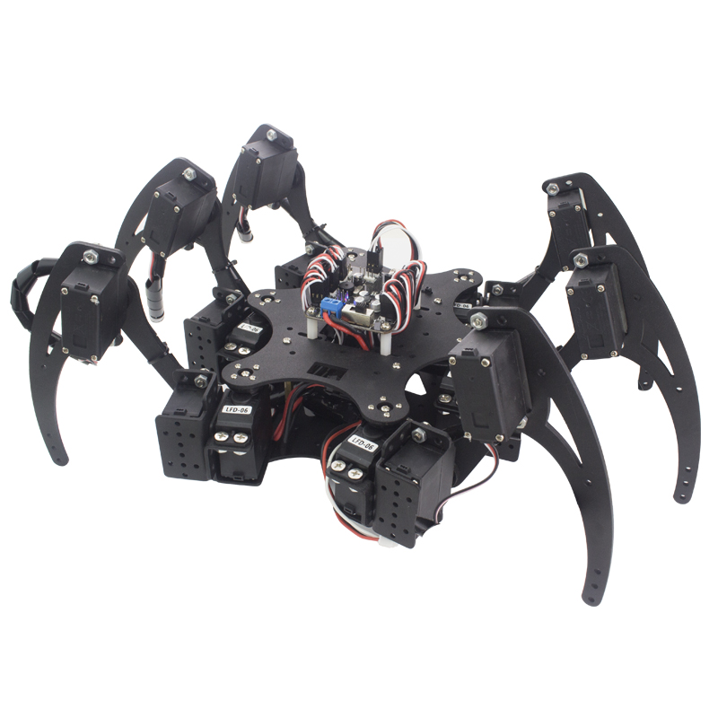 18 DOF Aluminium Hexapod Spide - مراجعة Diy Kit Elektronik وسعره