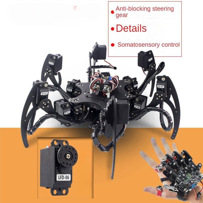 18 DOF Aluminium Hexapod Spide - مراجعة Diy Kit Elektronik وسعره