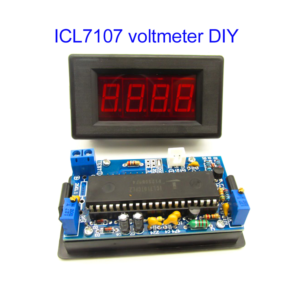 ICL7107 Voltmeter DIY Kit Part - مراجعة Diy Electronics Components Kit وسعره