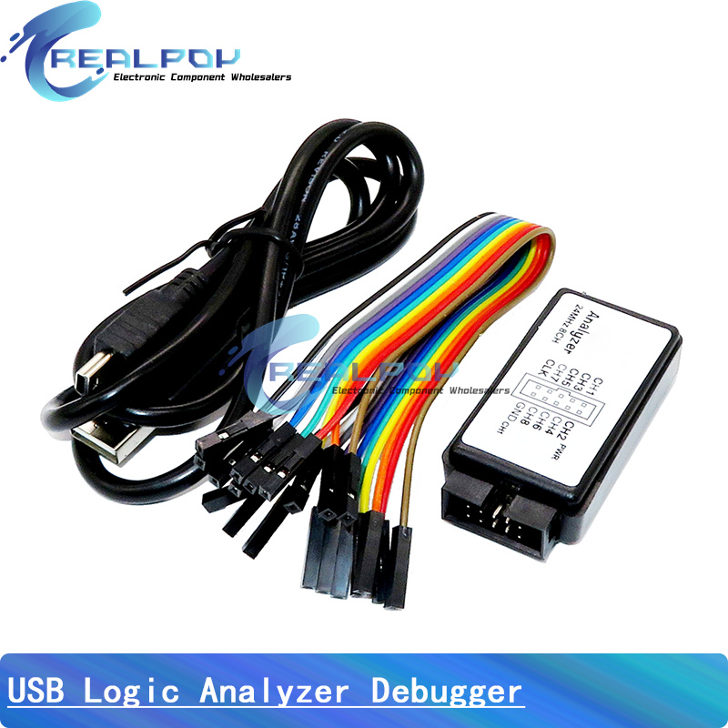 USB Logic Analyzer 24MHz 8 Cha - مراجعة Logic Analyzer Usb وسعره