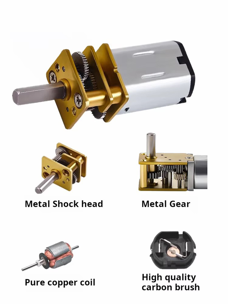 6V 12V 15-6000RPM GA12-N20 DC  - مراجعة Diy Electronics Motor وسعره