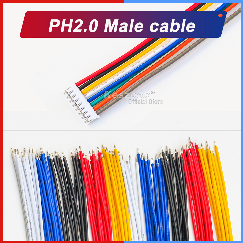 Keszoox JST PH2.0 Extension Wi - مراجعة Diy Electronics Wire وسعره