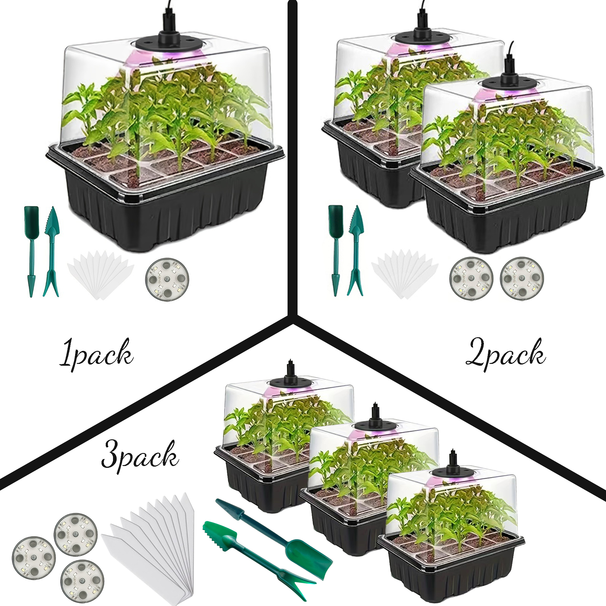 Seedling Starter Kit 1/2/3 Set - مراجعة Led Assortment Kit وسعره