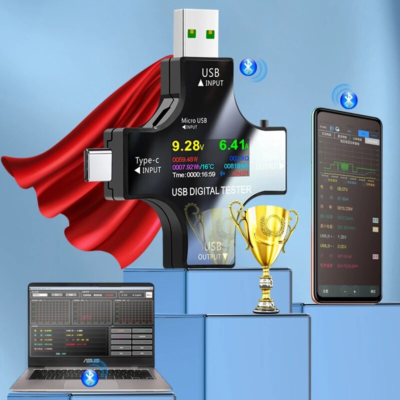 USB Tester DC Type-C PD Digita - مراجعة Logic Analyzer Usb وسعره