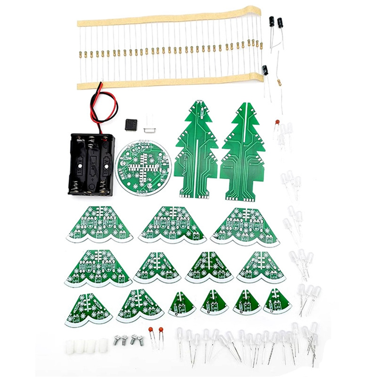 Newest! 3D Stereo Christmas Tr - مراجعة Diy Kit Elektronik وسعره