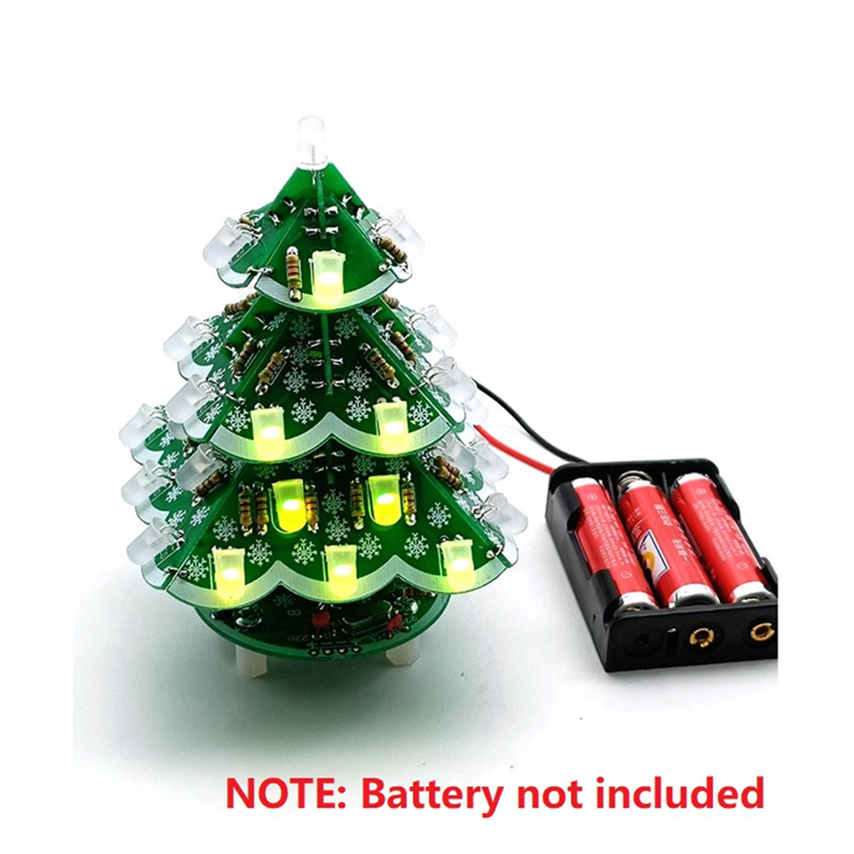 Newest! 3D Stereo Christmas Tr - مراجعة Diy Kit Elektronik وسعره