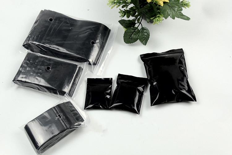 100PCS Black PE Plastic Ziploc - مراجعة Diy Electronics Logo وسعره