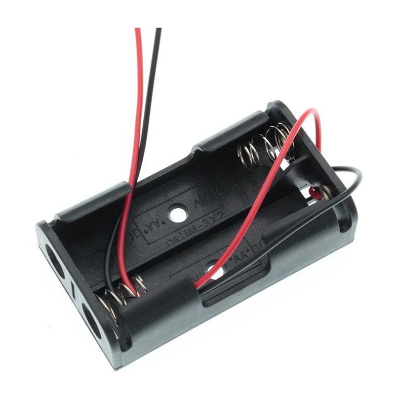 AAAEL-100Pcs 2AA Battery Case  - مراجعة Diy Electronics Wire وسعره