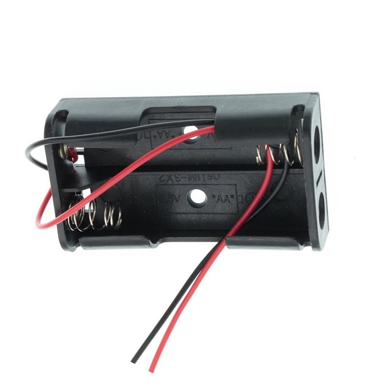 AAAEL-100Pcs 2AA Battery Case  - مراجعة Diy Electronics Wire وسعره