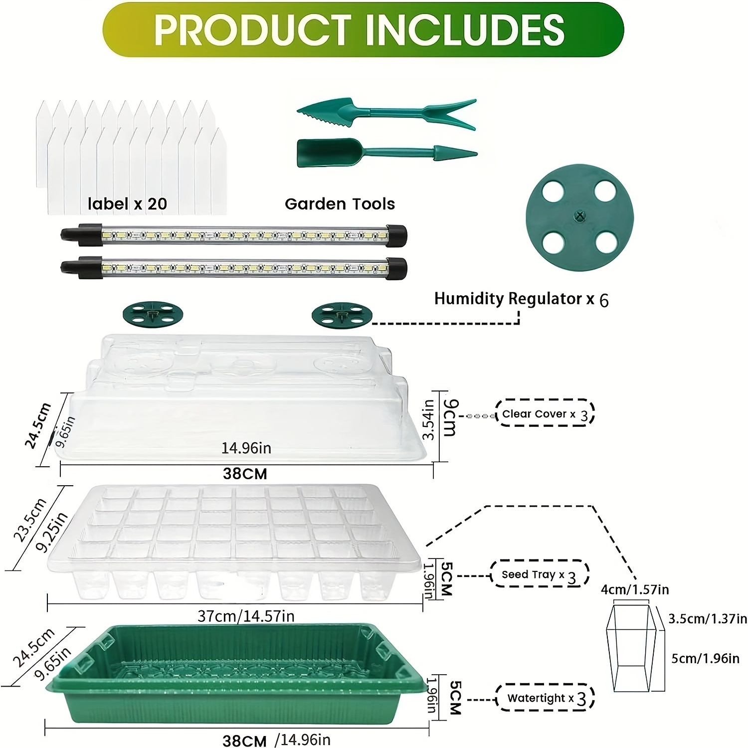 Seed Starter Trays With High D - مراجعة Led Assortment Kit وسعره
