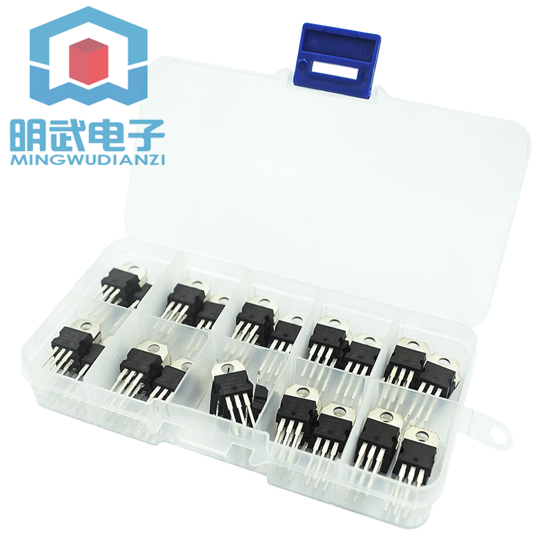 10 Kinds X5PCS  L7805/L7806/L7 - مراجعة Lm317 Voltage Regulator وسعره