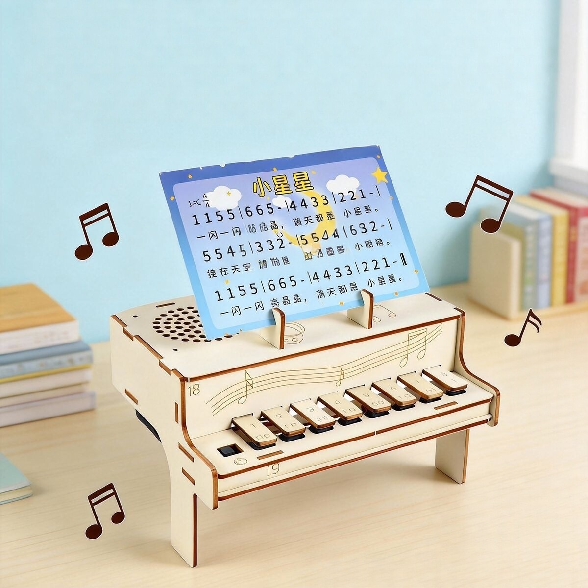 DIY Wooden Electronic Piano Mo - مراجعة Diy Electronics Components Kit وسعره