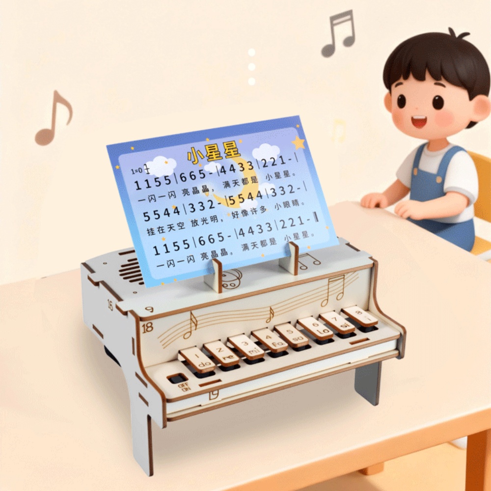 DIY Wooden Electronic Piano Mo - مراجعة Diy Electronics Components Kit وسعره