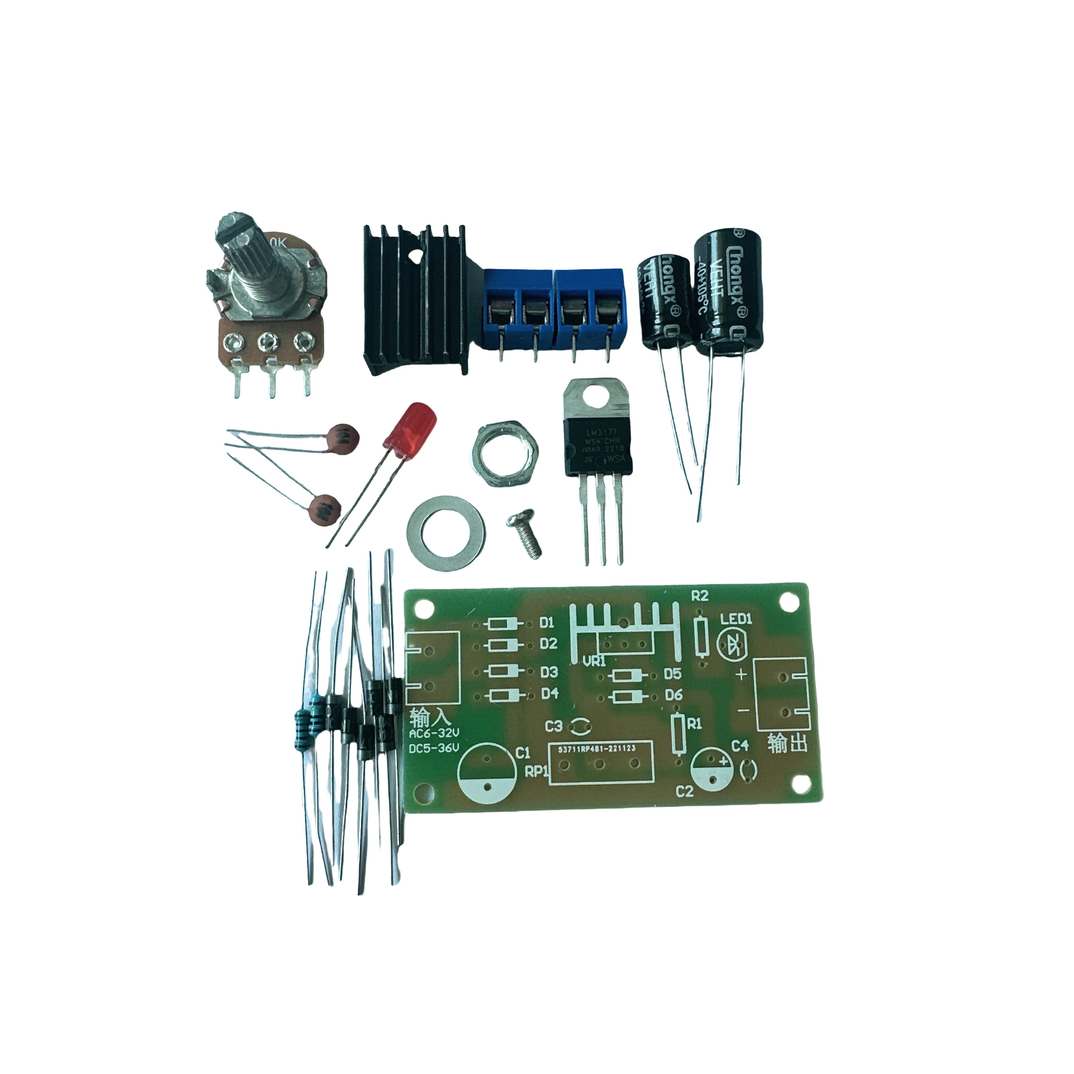 LM317 Adjustable Regulated Pow - مراجعة Lm317 Voltage Regulator وسعره