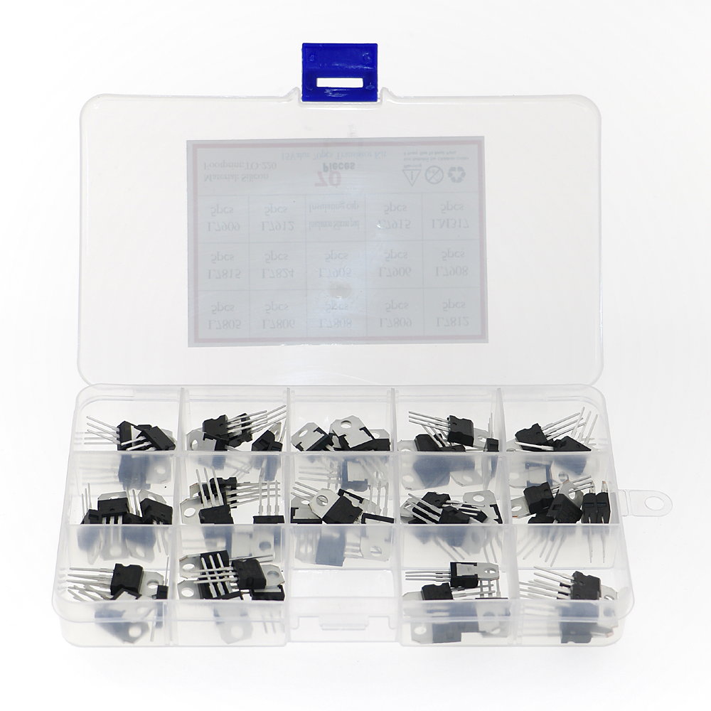 70Pcs 14 Values L7805 - LM317  - مراجعة Lm317 Voltage Regulator وسعره