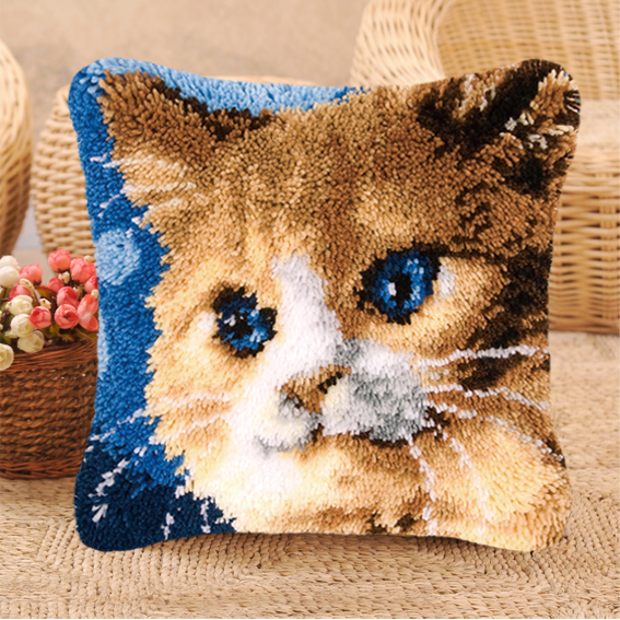 Cat Series Latch Hook Kit Mats - مراجعة Diy Home Electronics وسعره