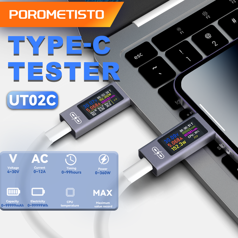 UT02C USB Color Screen Type-C  - مراجعة Logic Analyzer Usb وسعره