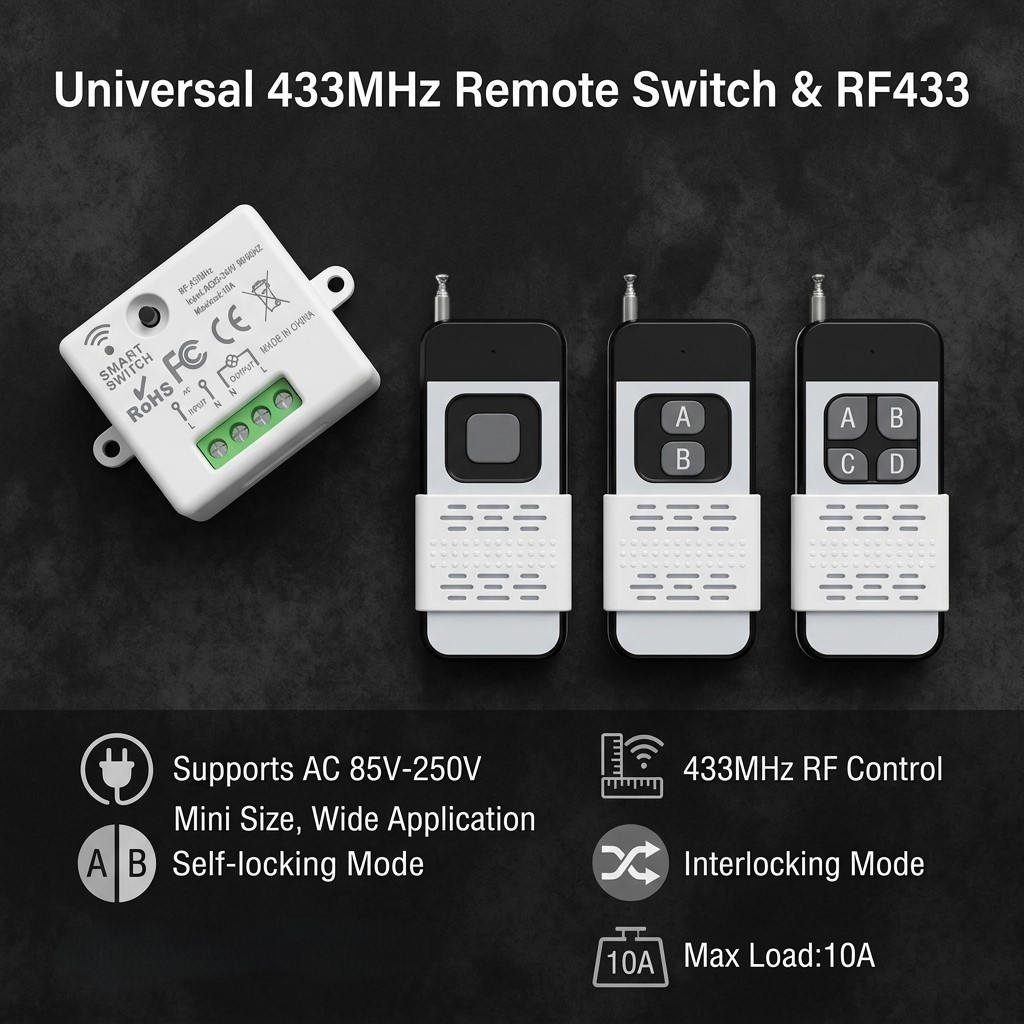 220V 1CH Wireless Remote Contr - مراجعة Diy Rc Electronics وسعره
