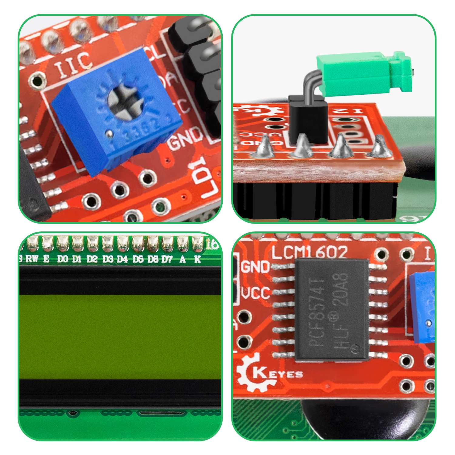 KEYES DC 3.3V LCD1602+I2C Modu - مراجعة I2C Lcd Display وسعره