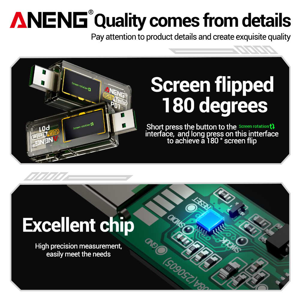 ANENG P01 USB Type C Tester Di - مراجعة Logic Analyzer Usb وسعره