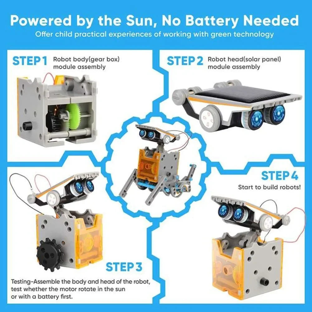 13 in 1 Solar Powered Robot Sc - مراجعة Diy Electronics Components Kit وسعره