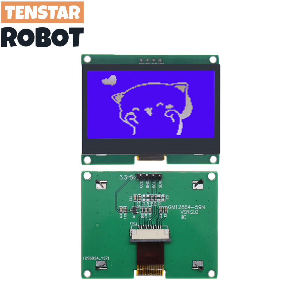 TENSTAR 12864-59N IIC 4P LCD M - مراجعة I2C Lcd Display وسعره