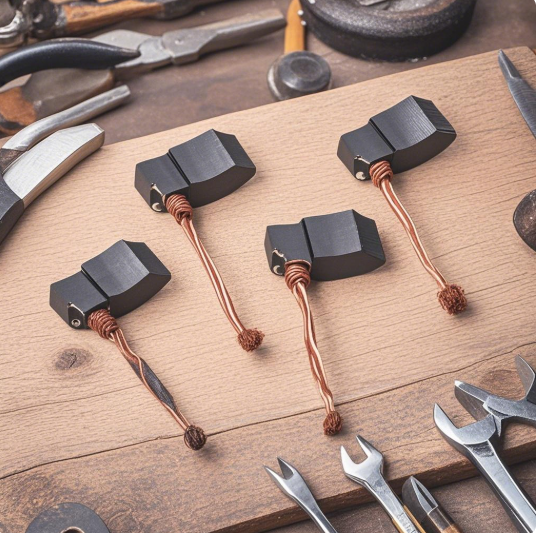 4PCS Carbon Brushes DIY Access - مراجعة Diy Electronics Motor وسعره