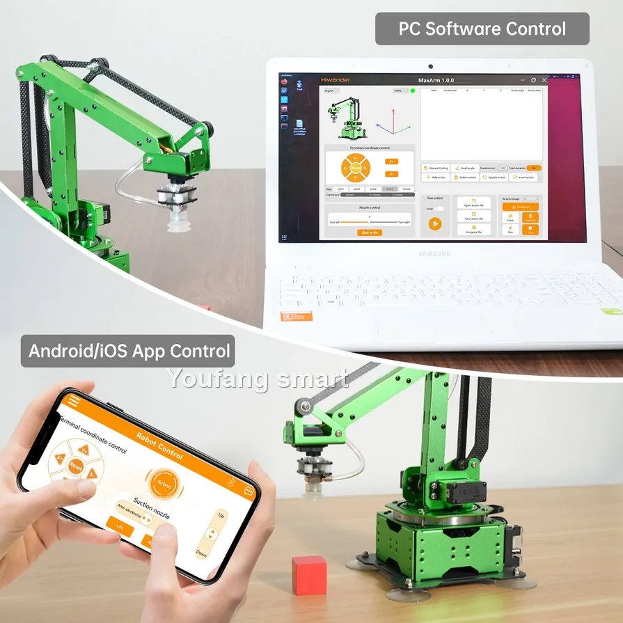 5 Axis Robot Arm with Guide Ra - مراجعة Diy Kit Elektronik وسعره