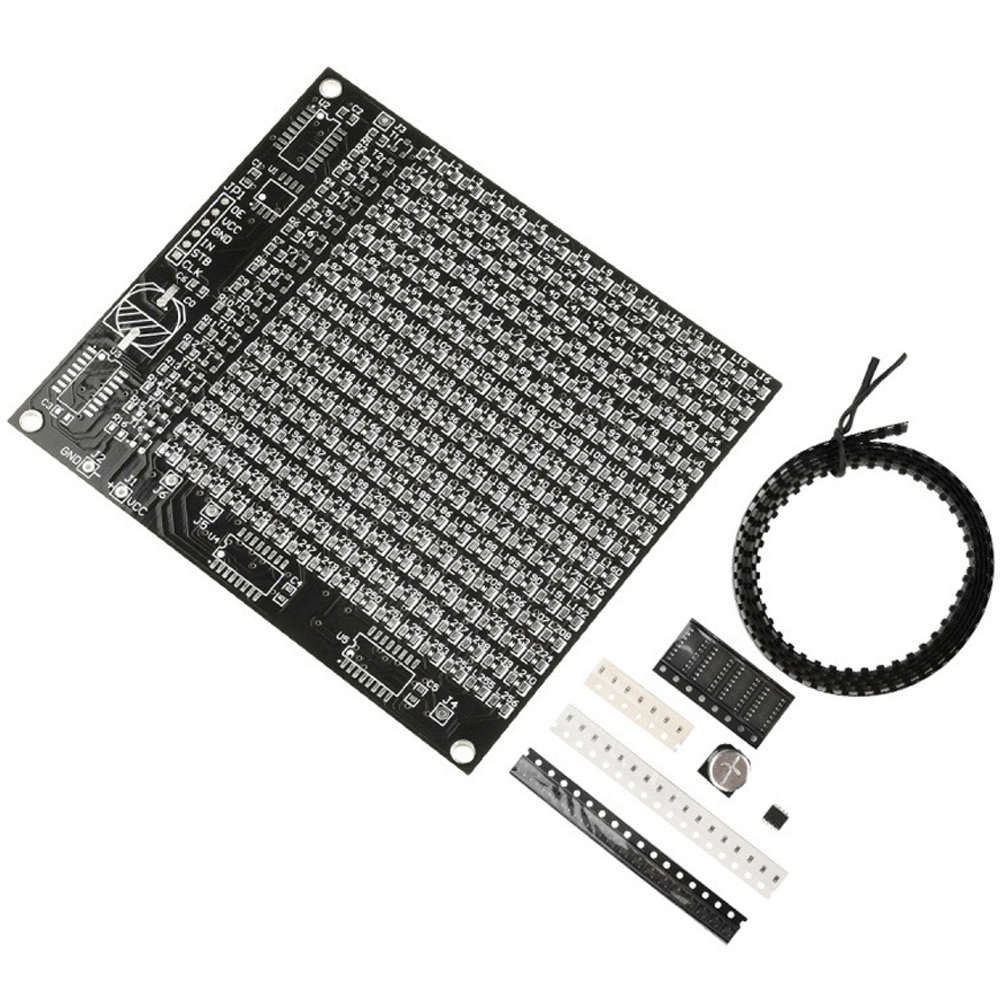 64/256 LED SMD Dot Matrix Adve - مراجعة Diy Electronics Components Kit وسعره