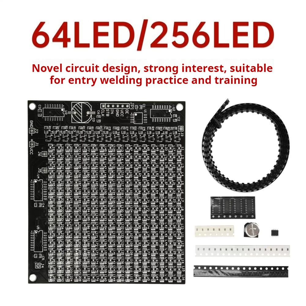 64/256 LED SMD Dot Matrix Adve - مراجعة Diy Electronics Components Kit وسعره